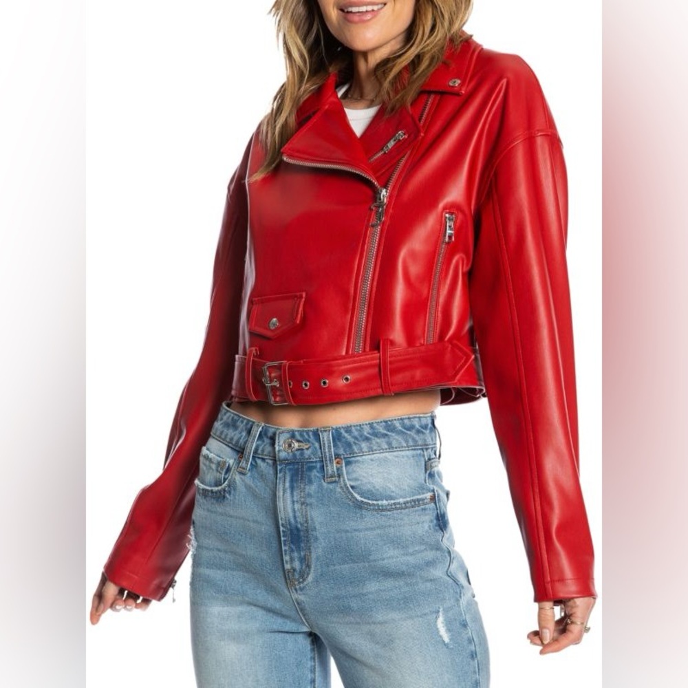 JUICY COUTURE
Faux Leather Moto Jacket